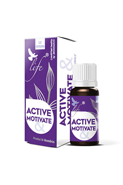 Bionovativ Active & Motivate Amestec de Uleiuri Esentiale pentru Uz Intern 10ml