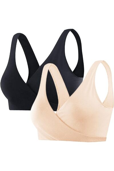 GENERAL Dres cici two pieces maternity cotton sports bra wirefree