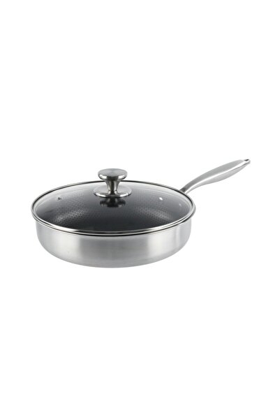 GRÜNBERG Tigaie din inox, capac din sticla, invelis anti-aderent 28 cm, 3.7L,...