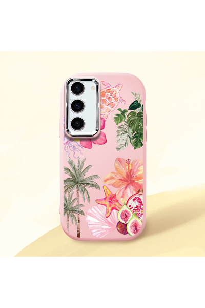 ucuc Samsung Galaxy S23 Compatible Shock-Absorbing Camera Protected Pink Sili...