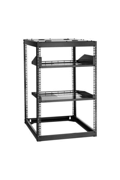 OMS Rack metalic de podea sau perete 16U, Latime 482 mm, Adancime 585 mm, Ote...