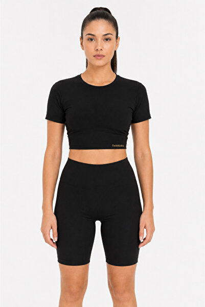 TWINTICKS Sports Leggings - Black - High Waist