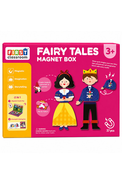 First Classroom Joc Magnetic 2 în 1 Povești Magice pentru Copii, 37 Piese Mag...