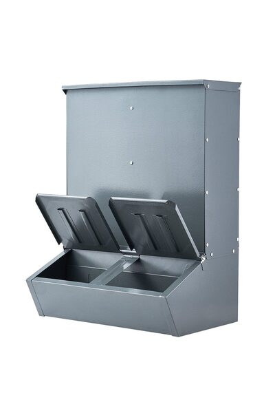 Vivatechnix Hranitoare cu 2 usi pentru max 8 porci, 75 l, Otel galvanizat, 60...