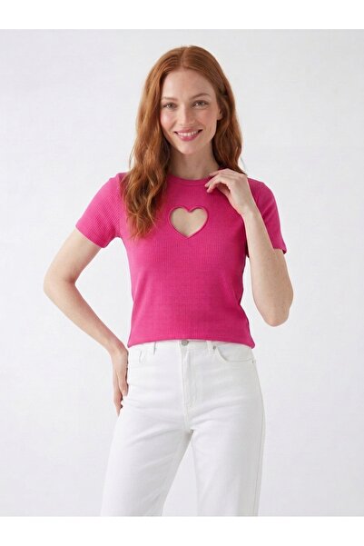 NOUX Kalpli Pembe T-shirt