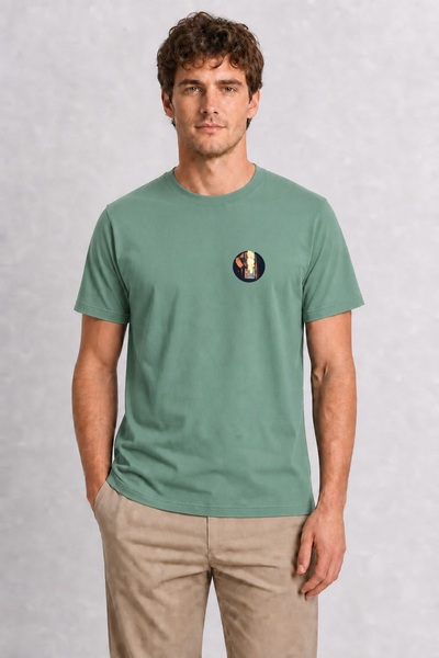WAKHA تصميم ريترو سيتي بريز للرجال - أخضر
