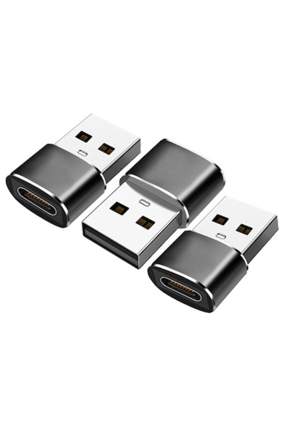 OEM Σετ 3 αντάπτορων, Αντάπτορας Type-C σε USB 2.0 OTG, Γρήγορη φόρτιση 3Α κα...