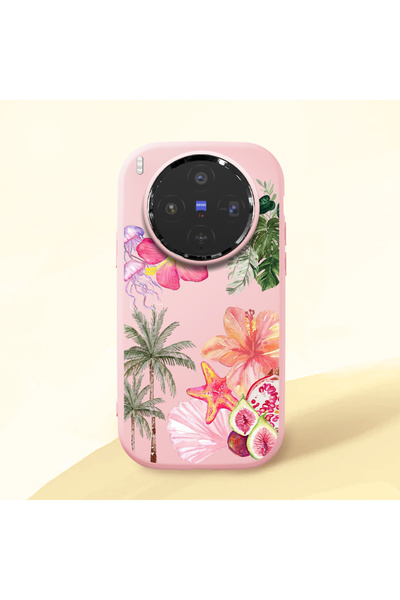 ucuc Vivo X300 Compatible Shock-Absorbing Camera Protected Pink Silicone Case...