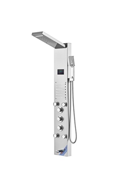 OMS Panou dus cu hidromasaj, Inox Argintiu, 6 functii, Led, 1350 × 200 × 440 ...