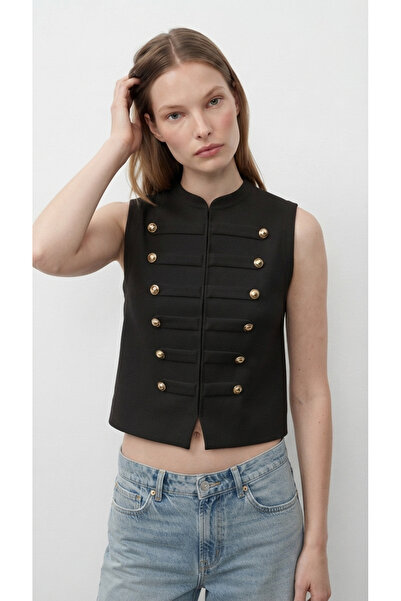 fujya Buttoned Vest Blouse