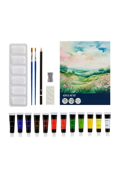 OEM Set pensule pentru pictură și desen, 19 bucăți – ideal pentru școală și h...