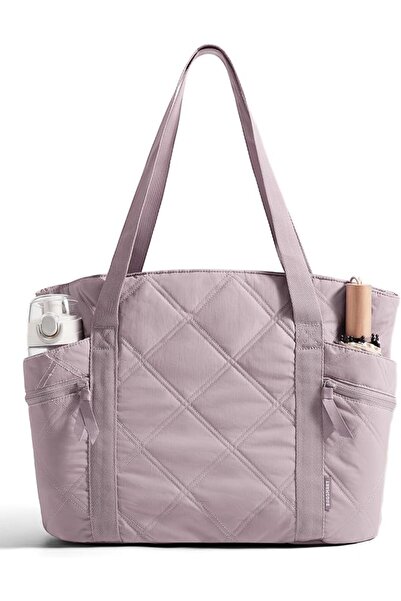 GENERAL Quilted Puffer Design Tote Bag with Zipper Suitable for Travel Essent...