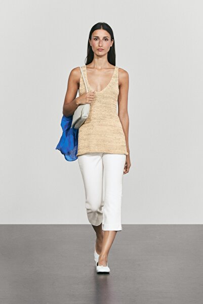 Massimo Dutti Melanj pamuk karışımlı total look triko üst