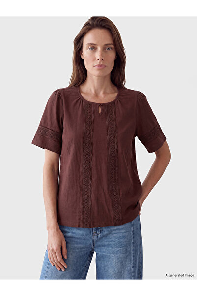 LC Waikiki Tricouri - Vișiniu - Guler rotund