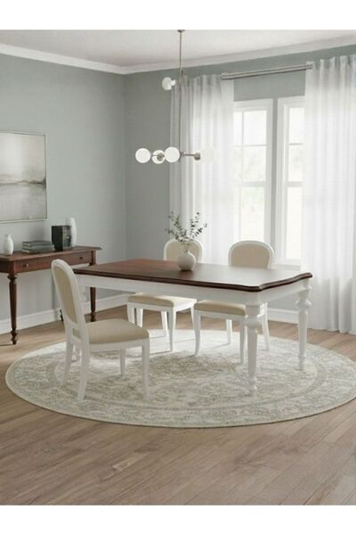 Gazzini Furniture Ariston Antik Ahşap Açılır Mutfak Masası 140cm