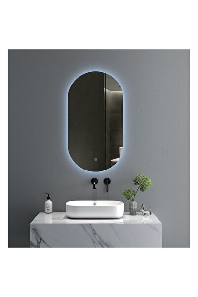 Milano LED Mirror With Touch Switch - 50x90 Cm, Glass, Bathroom Fixture Acces...