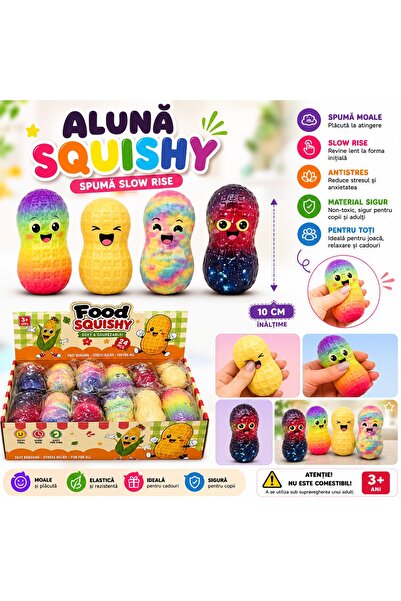 SHOP LIKE A PRO Alună Squishy, 10 cm Înălțime, Jucărie Antistres din Spumă, S...