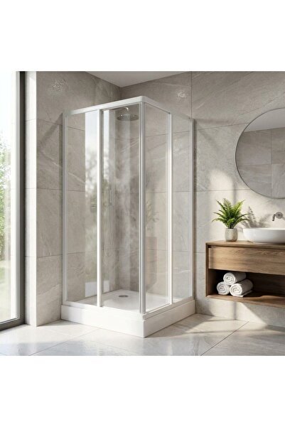 Milano Shower Enclosure - Square, Clear, Tempered Glass, Shower Tray And Cubicle