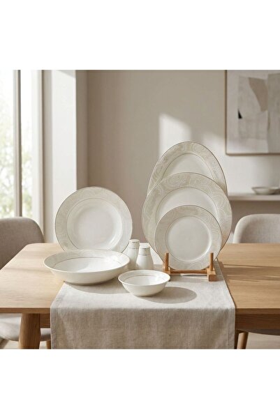 Danube Home Veloria 29 Piece New Bone China Dinner Set - Serves 6, Multi Colo...