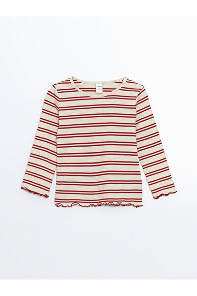 LC Waikiki Tricou de fete cu guler rotund și dungi