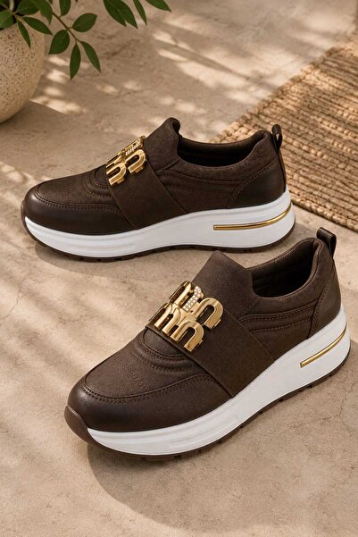 Slipcat Women'S, Gold Buckle, Thick Sole, Comfortable, Casual Sneaker Sports ...