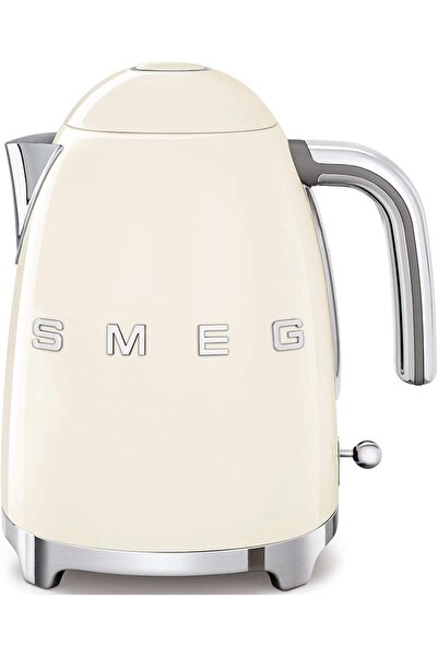 Generic Brand KLF03CREU 1.7L 2400W Electric Teapot (1.7L, Cream Colour, Chrome, Stainless Steel, Buttons, Lever, 1m)