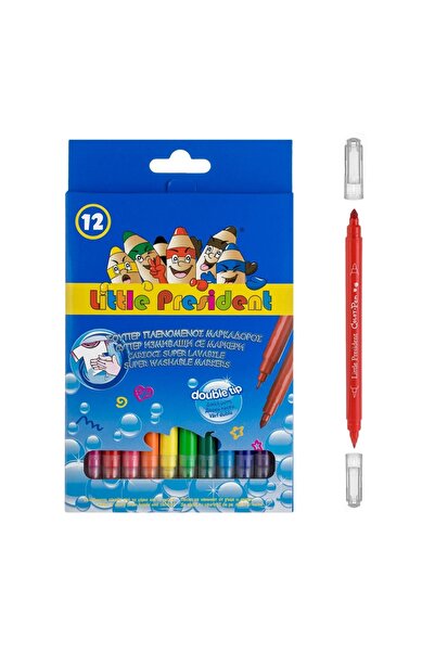 Little President Set carioci cu vârf subțire pentru desen, 12 bucăți – lavabi...