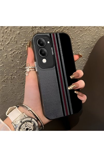 CHICASELUX حافظة صلبة بنمط شريط عمودي أنيق وعالي الجودة متوافقة مع Vivo Y19/Y...