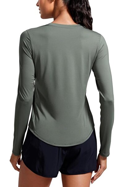 GENERAL Lightweight High Neck Long Sleeve Running Shirt Women Upf50+ Sun Prot...