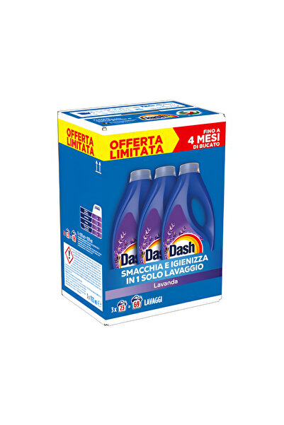 Dash detergent lichid pentru rufe Lavandă 3 x 1035 ml, 69 spălări