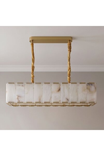 Danube Home Verona Marble Dining Chandelier 60Cm, White, Marble, Iron, Dining...