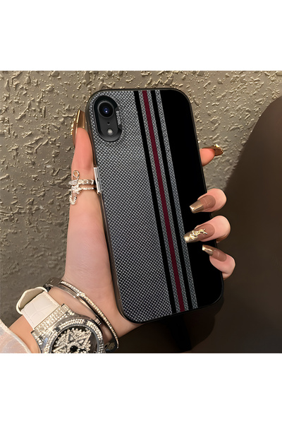 CHICASELUX حافظة صلبة بنمط شريط عمودي أنيق وعالي الجودة متوافقة مع iPhone XR،...