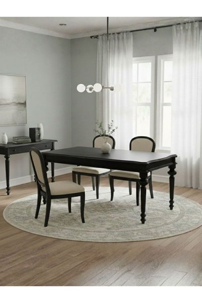 Gazzini Furniture Ariston Antik Ahşap Açılır Mutfak Masası 140cm