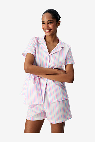 Penti Women's Mix Short Sleeve Cotton Pyjama Set with Shorts