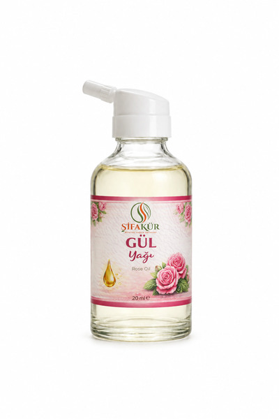 ŞİFAKÜR BİTKİSEL SAĞLIK ÜRÜNLERİ Gül Yağı 20 ml Gül Bakım Yağı Cilt ve Saç İçin