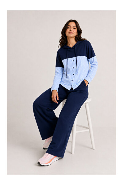 Köşedeki Dükkan Women's Shirted Long Sleeve Premium Modal Bottom-Top Tracksui...