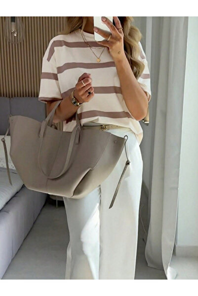 Take Two By Styli Chic Striped Round Neck T-Shirt