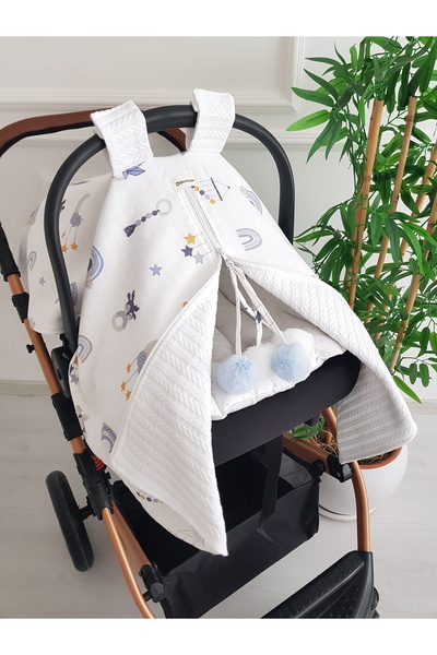 ib ilkimbebe Stroller Cover and Cushion, Double Layer with Zipper, Newborn Ba...