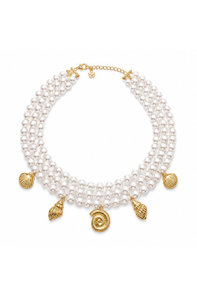 Venus Design Choker Necklace with Pearl Charm
