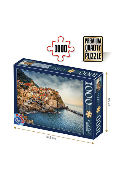 D-Toys Puzzle Manarola, Italia – Puzzle pentru adulți cu 1000 de piese – Peis...