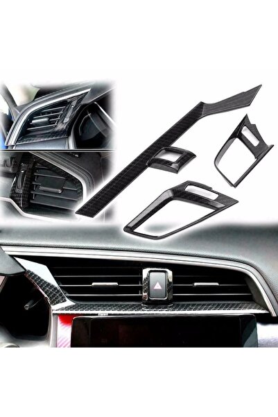 zargaraj Honda Civic Fc5 - FK7 2016-2021 Uyumlu Karbon Hava Menfez Klima Kaplama