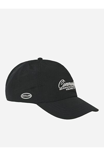 Jack & Jones قبعة سوداء مطرزة