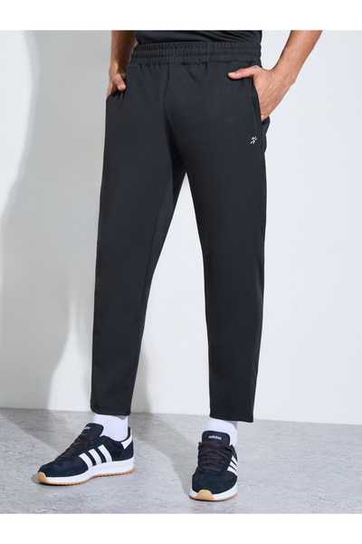 Styli Black Solid Active Track Pants