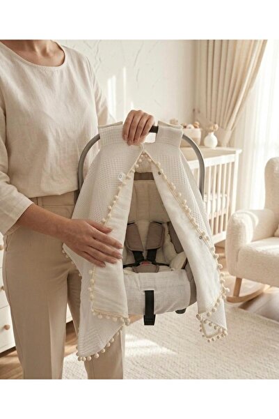 FG Store 100% Cotton Multi-Purpose DOUBLE LAYER Muslin Stroller Cover, Cushio...