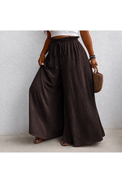 tuzu moda BÜYÜK BEDEN PANTOLON BELİ LASTİKLİ BÜYÜK BEDEN PANTOLON