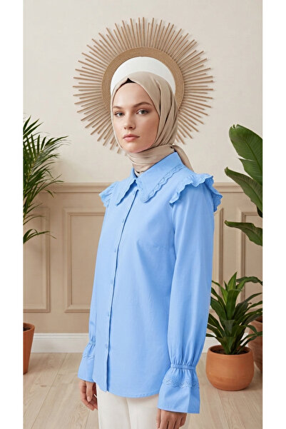 3B Stil Fisto Detailed Oversized Hijab Shirt
