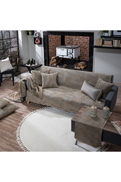 Teoran Throw Cincinnati 02 Greige Τριθέσιο 180x300 cm
