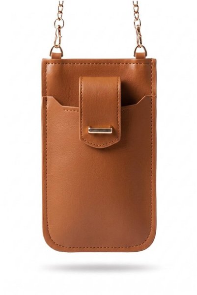 ROYAL LADYS Women's Phone Bag with 3 Compartments, Gold Chain Strap, Mini Shoulder and Crossbody Bag