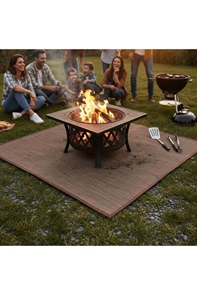 Danube Home Beluxe, Ecloz Outdoor Fire Resistant Washable Mat 100X120 Cm Brow...