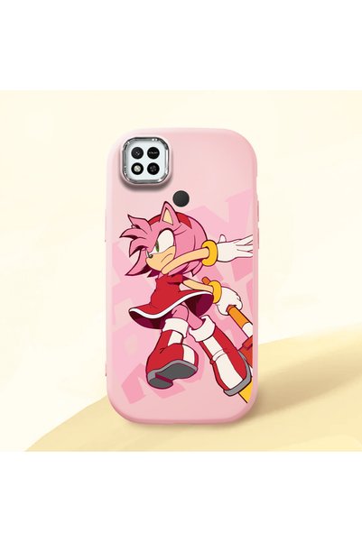 ucuc Redmi 9C/10A Compatible Shock-Absorbing Camera Protected Pink Silicone Case